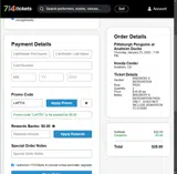 714 Tickets coupon verification screenshot