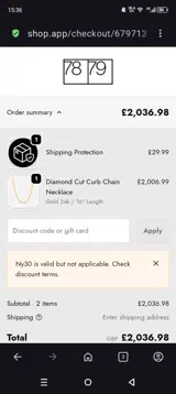 Ny30 coupon verification screenshot