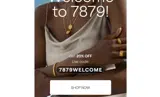 7879WELCOME coupon verification screenshot