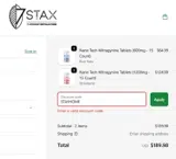 7Stax coupon verification screenshot