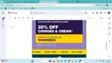 Cookie20 coupon verification screenshot