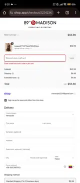 SUSAN10 coupon verification screenshot