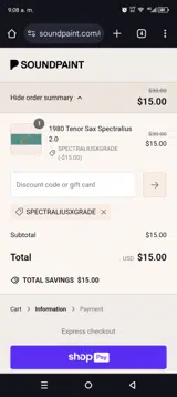 Spectraliusxgrade coupon verification screenshot
