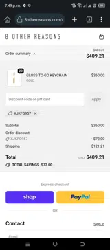 XJKFG957 coupon verification screenshot