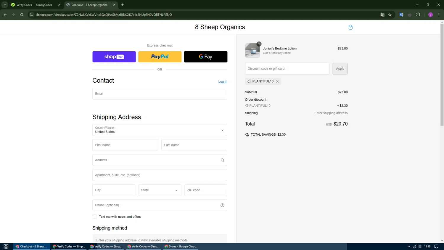 how to use 8 Sheep Organics coupons