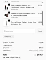 gift20 coupon verification screenshot