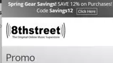 SAVINGS12 coupon verification screenshot