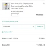 EUGENIA coupon verification screenshot