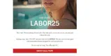LABOR25 coupon verification screenshot