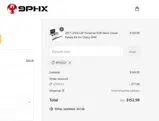 9PHX Racing coupon verification screenshot