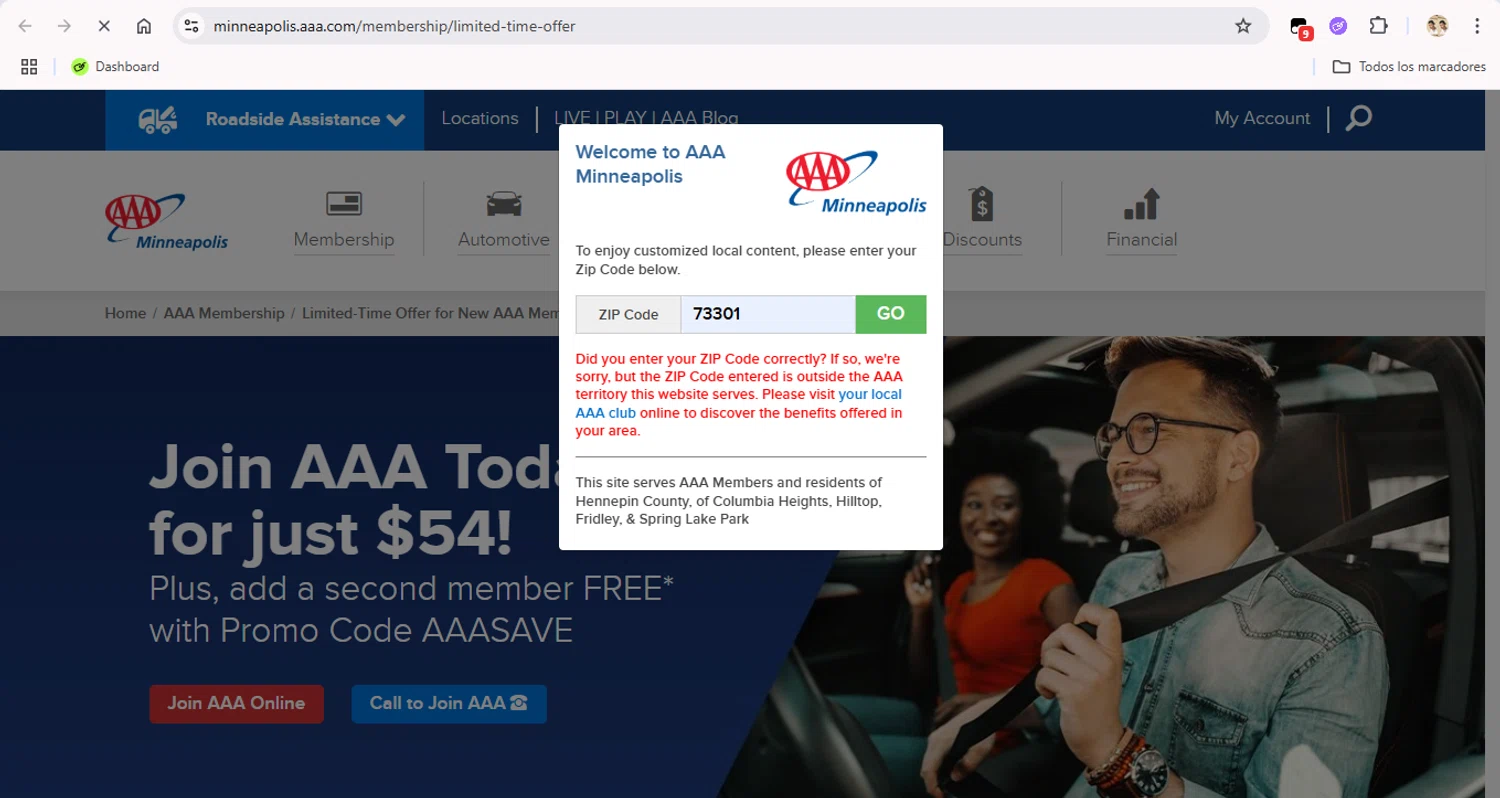 AAA promo code screenshot showing code AAASAVE applied at AAA checkout page. Uploaded by SimplyCodes community member FrugalFox6593 on Aug 9, 2025