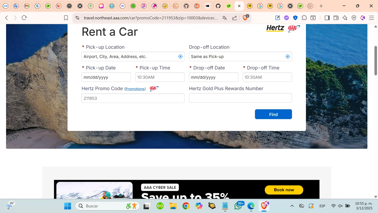 AAA Gas Prices promo code screenshot showing code 211953 applied at AAA Gas Prices checkout page. Uploaded by SimplyCodes community member cosita on Dec 4, 2025