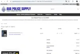 AAA Police Supply coupon verification screenshot