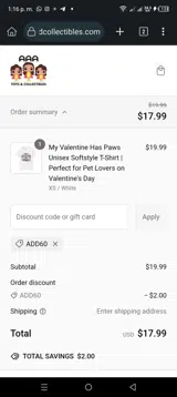 AAA Toys And Collectibles coupon verification screenshot