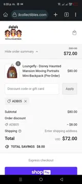 AAA Toys And Collectibles coupon verification screenshot