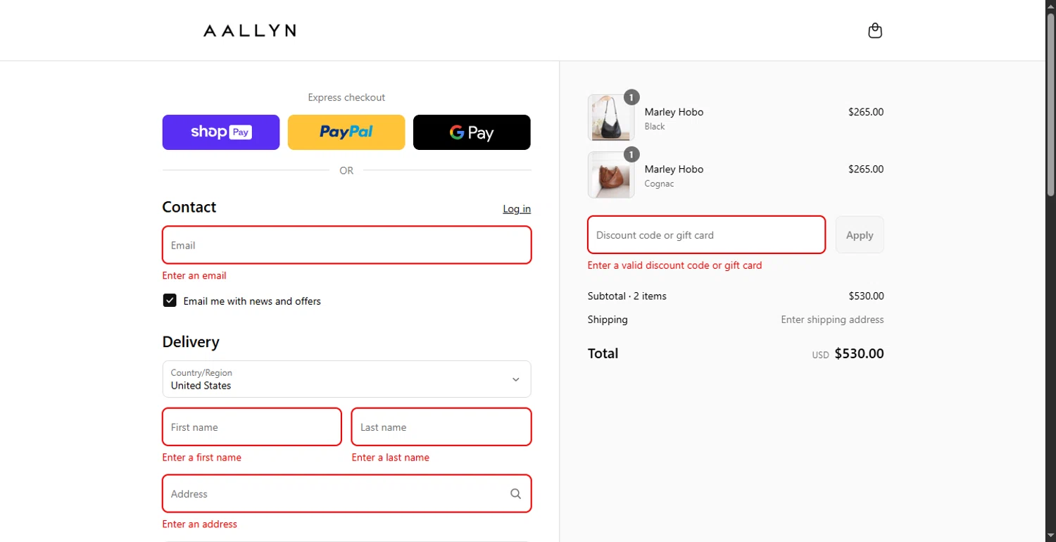 Aallyn promo code screenshot showing code JULY25 applied at Aallyn checkout page. Uploaded by SimplyCodes community member CodeFinder699 on Aug 6, 2025