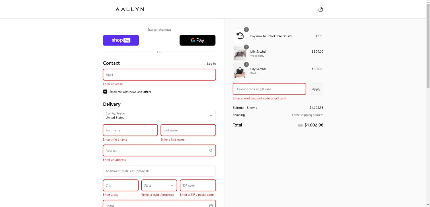 Aallyn promo code screenshot showing code JULY25 applied at Aallyn checkout page. Uploaded by SimplyCodes community member ThriftySentinel6456 on Aug 6, 2025