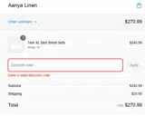 XMAS20 coupon verification screenshot