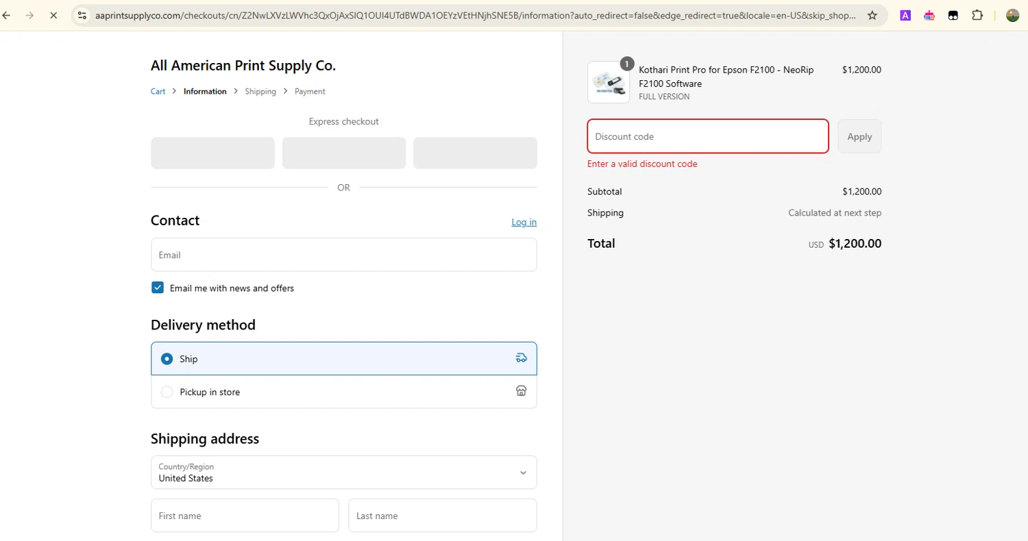 All American Print Supply Co promo code screenshot showing code HANGRY5 applied at All American Print Supply Co checkout page. Uploaded by SimplyCodes community member Samugl21 on May 1, 2025
