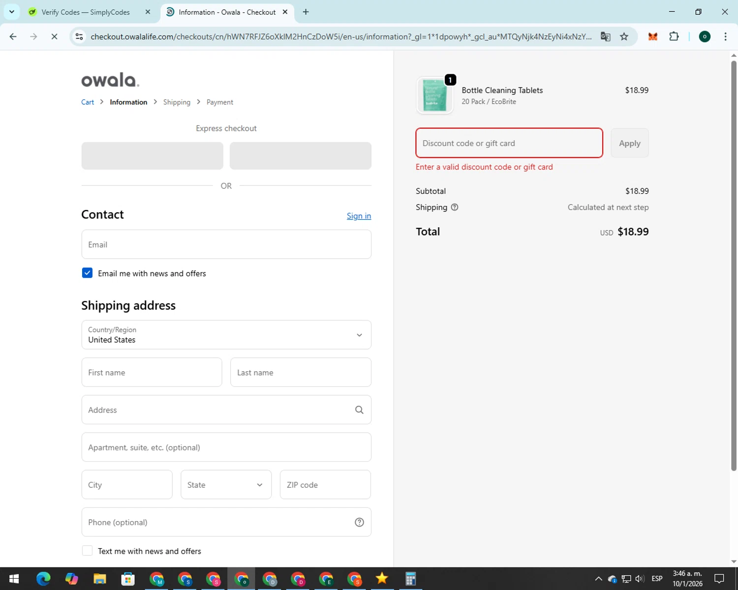 AARP promo code screenshot showing code ZJDYMX applied at AARP checkout page. Uploaded by SimplyCodes community member 00000007 on Jan 10, 2026