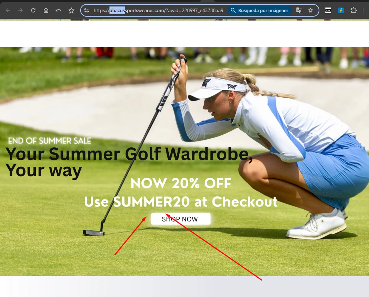 Abacus Sportswear US promo code screenshot showing code summer20 applied at Abacus Sportswear US checkout page. Uploaded by SimplyCodes community member LALOCOMOTORA10 on Aug 20, 2025