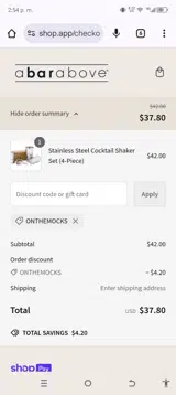 Onthemocks coupon verification screenshot
