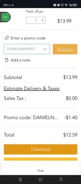 DANIELNAVARRO coupon verification screenshot