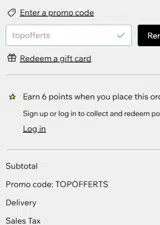 TOPOFFERTS coupon verification screenshot