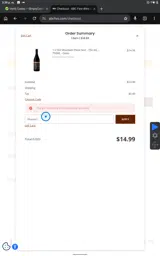 ABC Fine Wine & Spirits coupon verification screenshot
