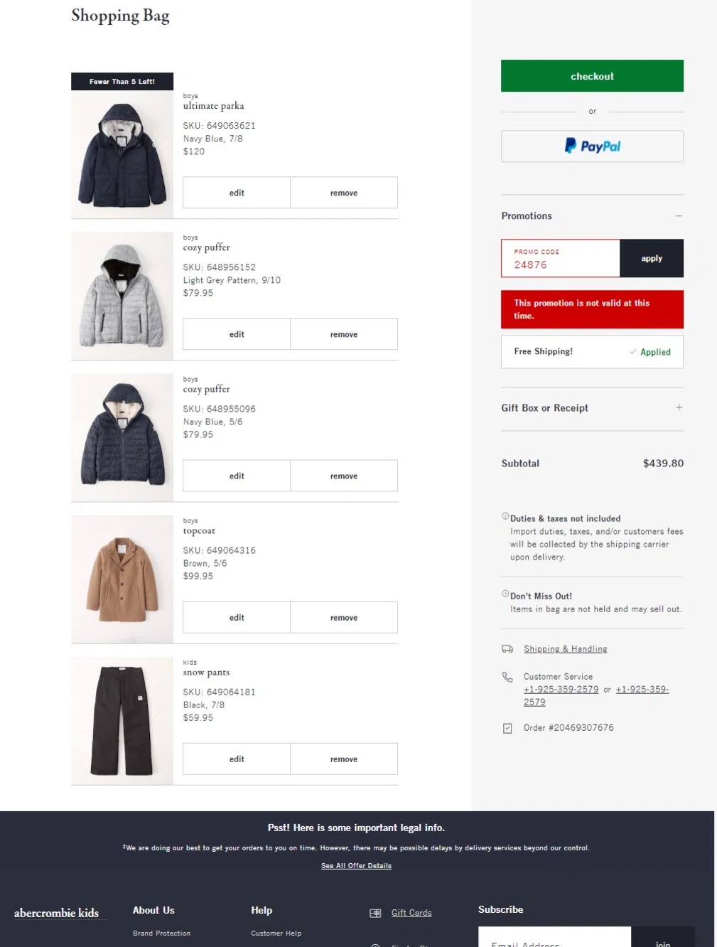 coupon for abercrombie kids