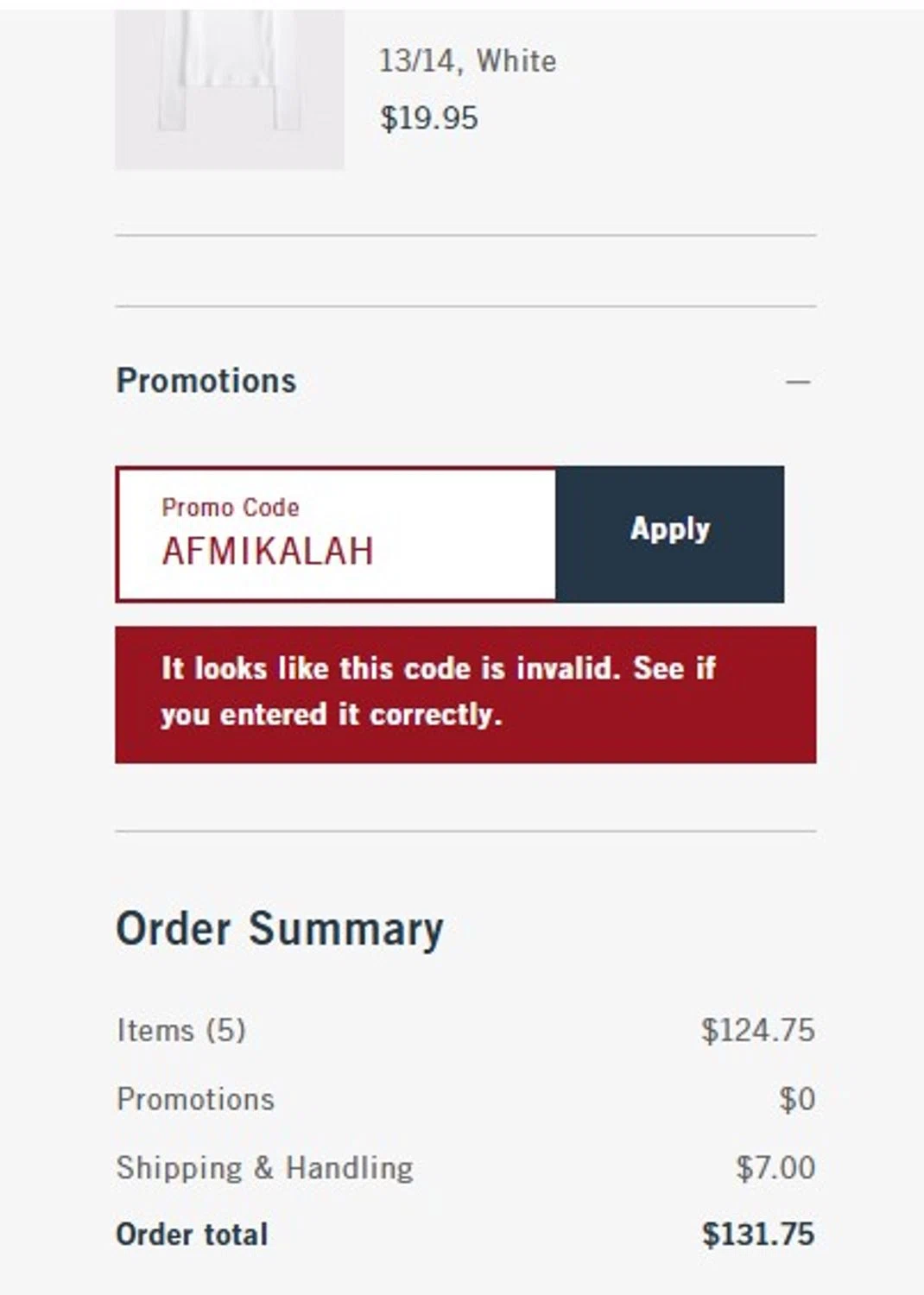 Abercrombie Kids promo code screenshot showing code AFMIKALAH applied at Abercrombie Kids checkout page. Uploaded by SimplyCodes community member RoyalSage2492 on Dec 15, 2025