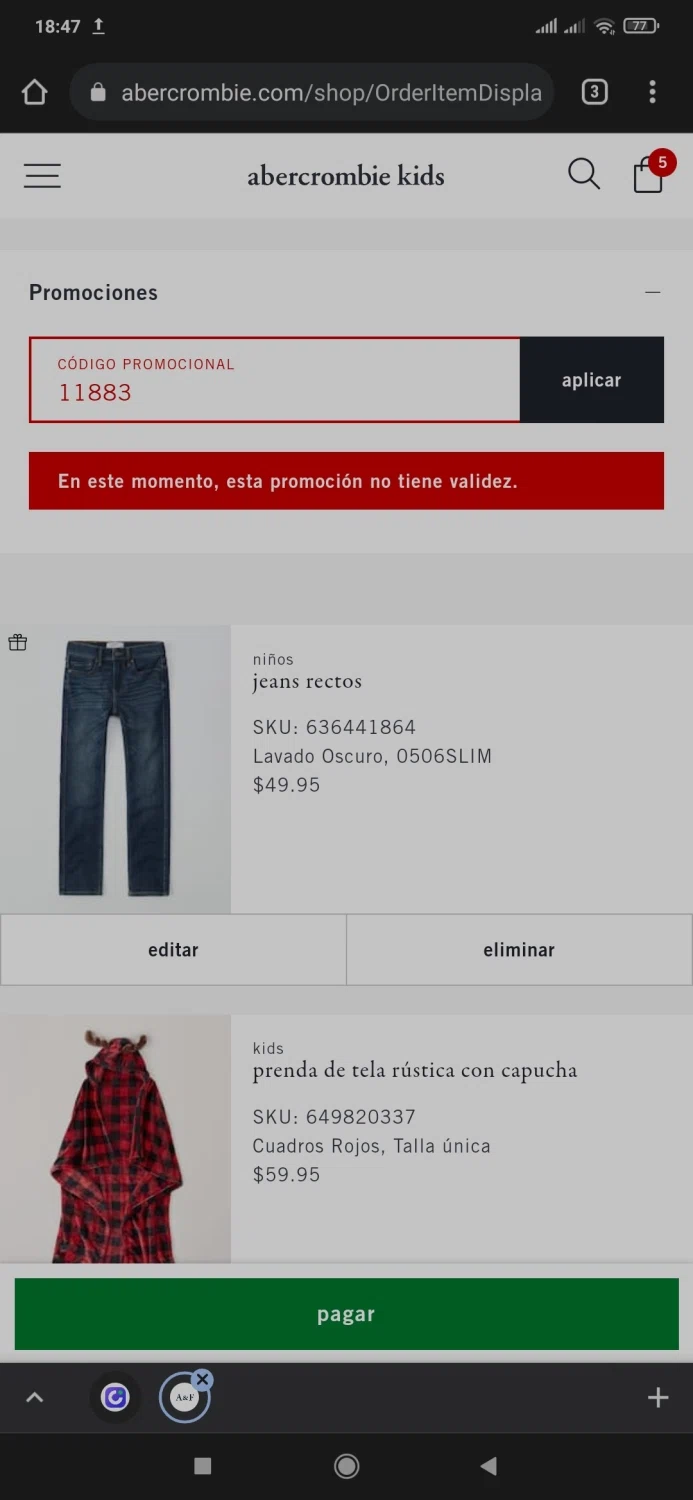 coupon for abercrombie kids