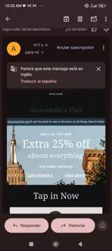 Extra25 coupon verification screenshot