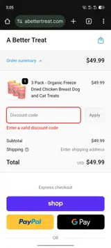 GIFT15 coupon verification screenshot