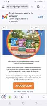 AFDOGFOOD coupon verification screenshot