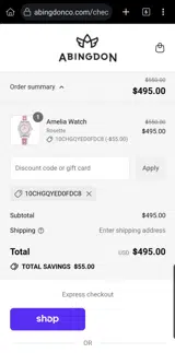 10CHGQYED0FDC8 coupon verification screenshot