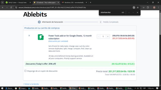 Ablebits.com checkout page showing Ablebits.com discount code box | Screenshot taken by SimplyCodes community member on Mar 21, 2025