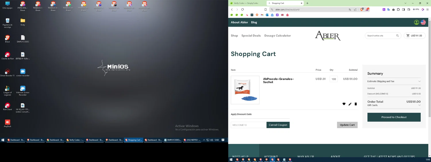 Abler checkout page showing Abler discount code box | Screenshot taken by SimplyCodes community member on May 23, 2024
