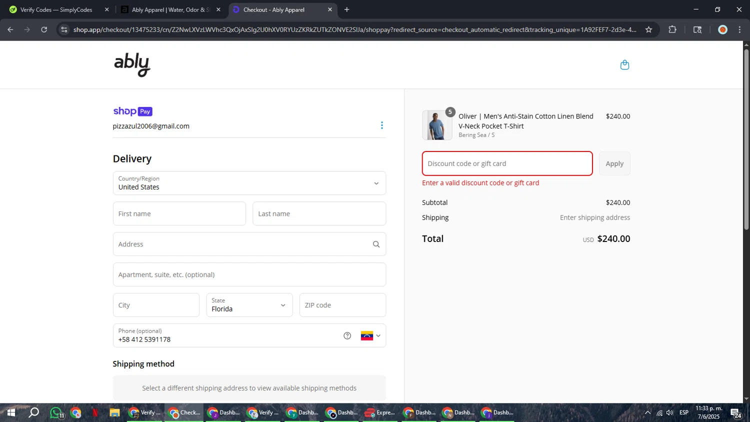 Ably discount code screenshot showing code memorial25 applied at Ably checkout page. Uploaded by SimplyCodes community member BonusCaptain9927 on Jun 8, 2025