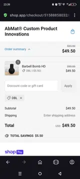 Dbl coupon verification screenshot