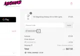 DISCOUNT10 coupon verification screenshot