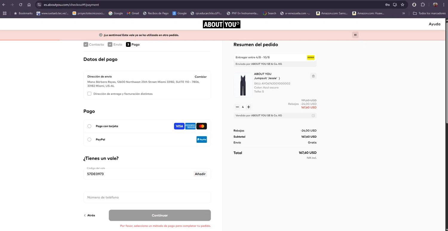 ABOUT YOU discount code screenshot showing code 57DE0973 applied at ABOUT YOU checkout page. Uploaded by SimplyCodes community member BudgetMonarch9324 on Jul 25, 2025