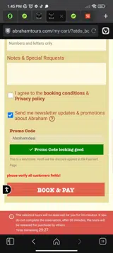 Abrahamdeal coupon verification screenshot