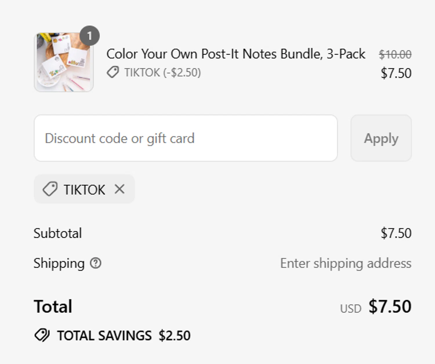 A Brighter Year promo code screenshot showing code TikTok applied at A Brighter Year checkout page. Uploaded by SimplyCodes community member CODERx47 on Jul 31, 2025