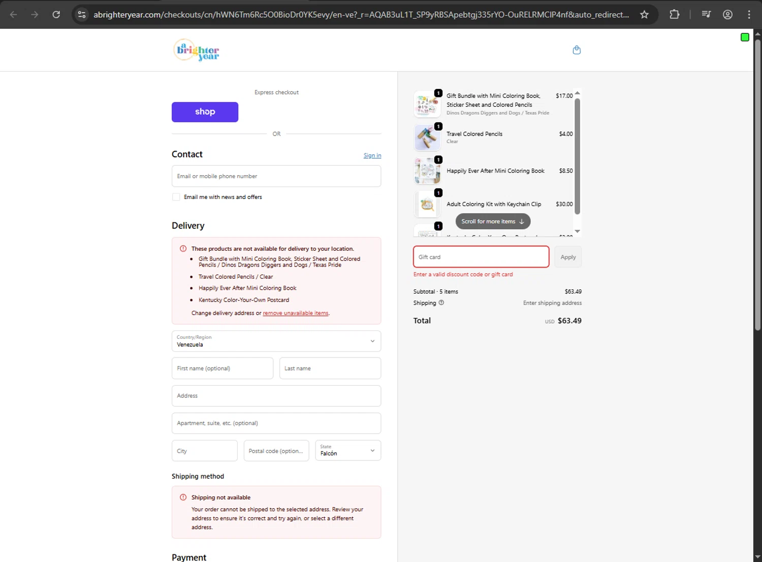 A Brighter Year promo code screenshot showing code bday20 applied at A Brighter Year checkout page. Uploaded by SimplyCodes community member kaiser2 on Dec 16, 2025