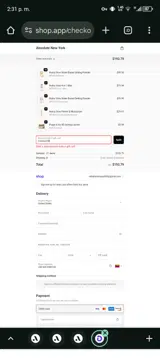 Absolute New York coupon verification screenshot