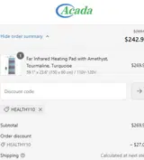 HEALTHY10 coupon verification screenshot