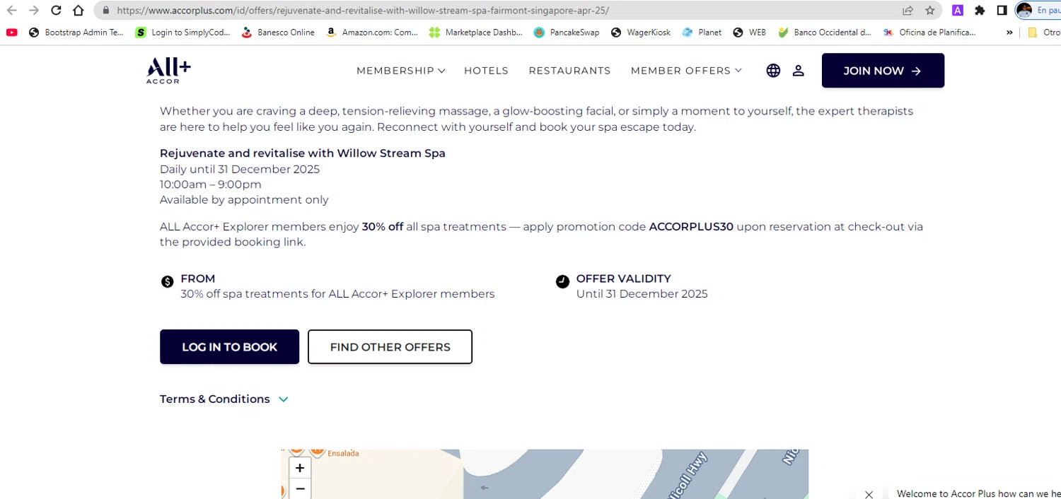 All Accor+ promo code screenshot showing code ACCORPLUS30 applied at All Accor+ checkout page. Uploaded by SimplyCodes community member pollima on Nov 27, 2025