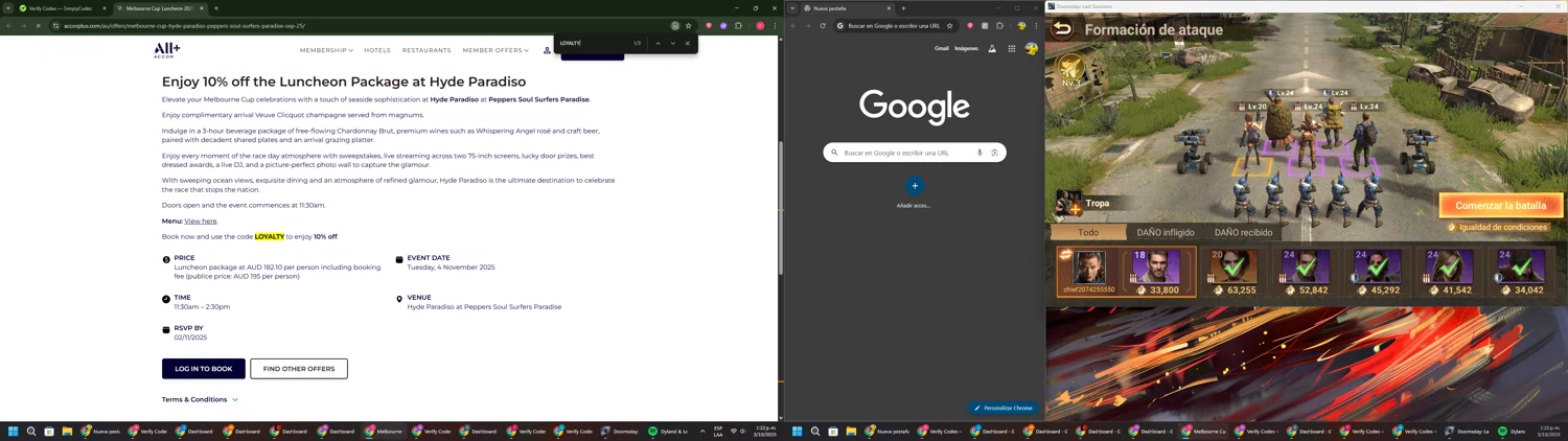 All Accor+ promo code screenshot showing code LOYALTY applied at All Accor+ checkout page. Uploaded by SimplyCodes community member CouponSage7331 on Oct 3, 2025