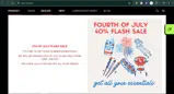 JULY4 coupon verification screenshot